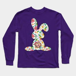 Pretty Easter Bunny floral pattern Long Sleeve T-Shirt